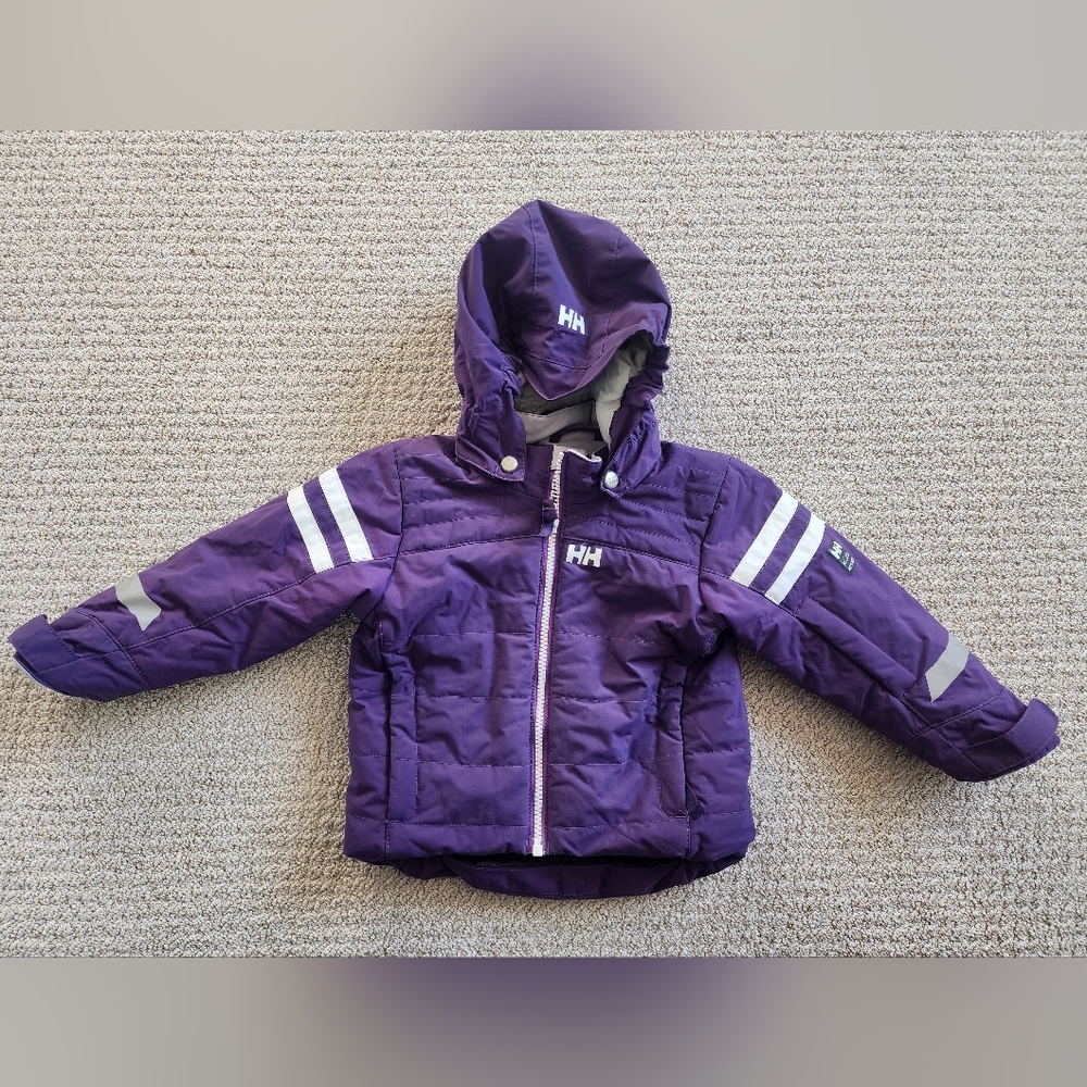 EUC unisex Helly Hansen Toddler 2T/92cm purple puffer jacket
